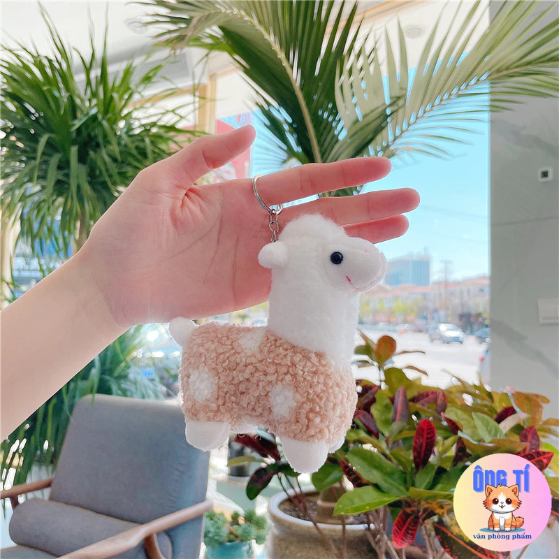 Móc khóa thú nhồi bông lạc đà Alpaca dễ thương
