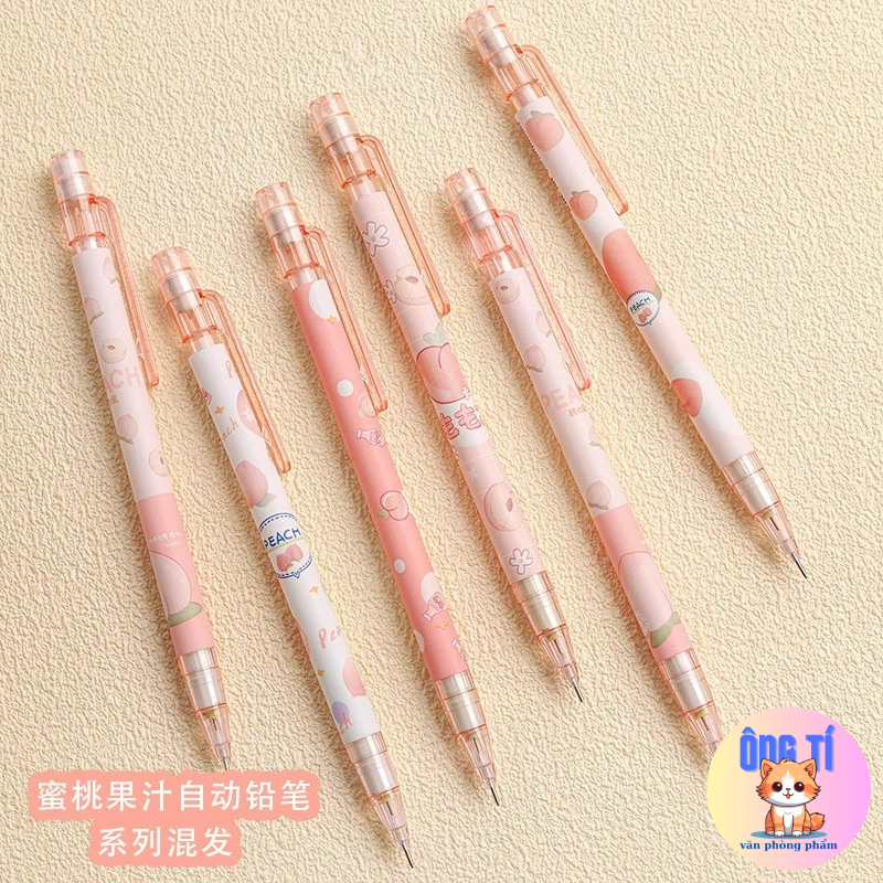 Bút chì hình quả đào ngòi 0.5mm dụng cụ học tập