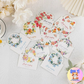 Thiệp chúc mừng ngày lễ, ngày khia trương họa tiết hoa