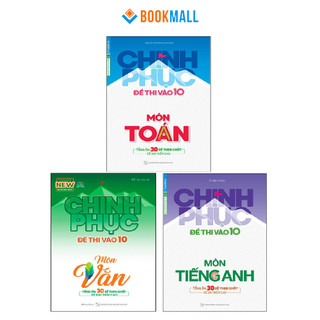 Sách Megabook Combo Chinh phục đề thi vào 10 Môn Tiếng Anh + Văn + Toán