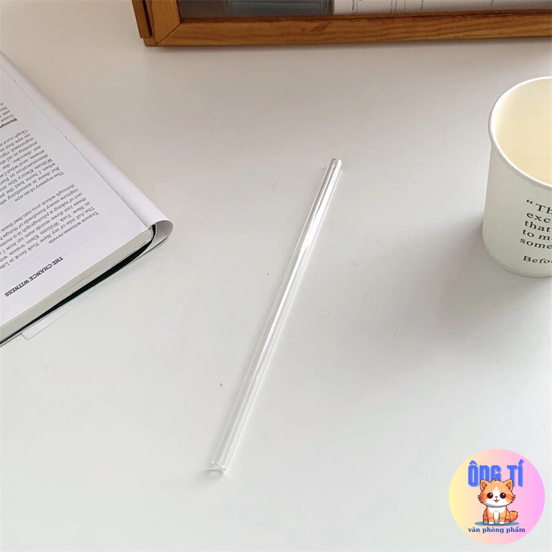 Ống hút thủy tinh trơn thẳng và cong tái sử dụng nhiều lần