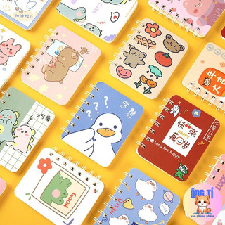 Sổ lò xo cute a7 mẫu hoạt hình mini dễ thương