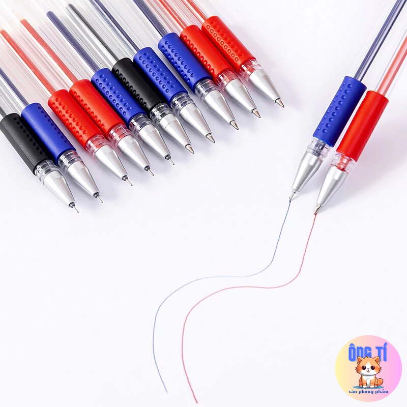 Combo 2 Bút gel ba màu mực xanh/đen/đỏ-Văn phòng phẩm Ông Tí
