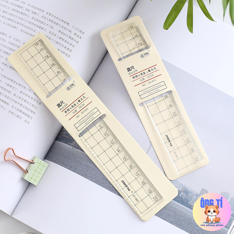 Thước kẻ đơn giản cho học sinh sinh viên-Văn phòng phẩm Ông Tí