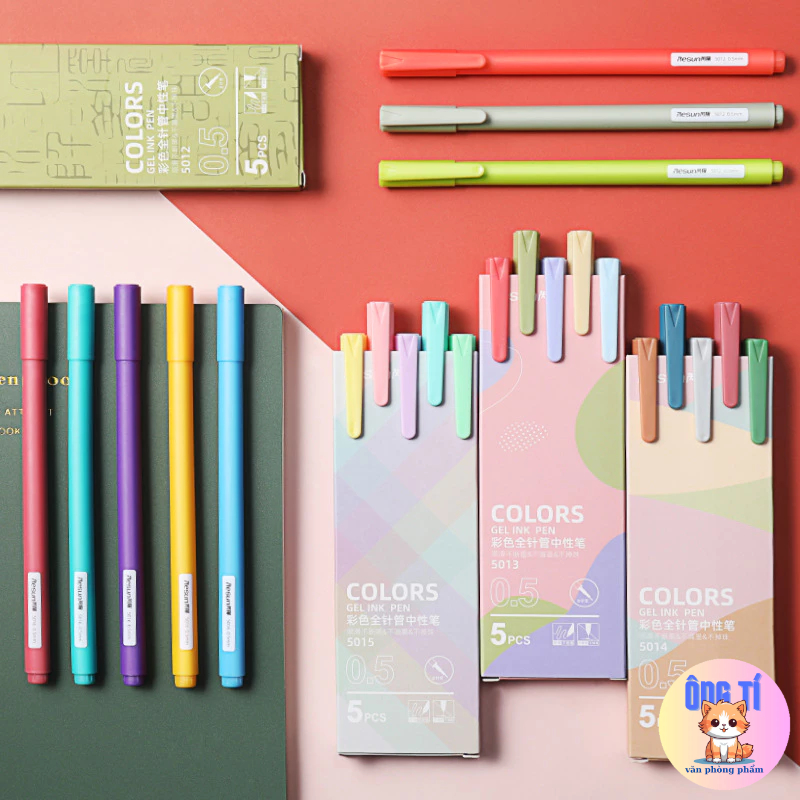 Hộp 6 bút Morandi phong cách cổ điển đơn giản, bút gel nhiều màu