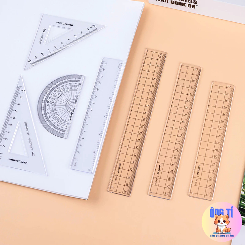 Thước kẻ đơn giản cho học sinh sinh viên-Văn phòng phẩm Ông Tí