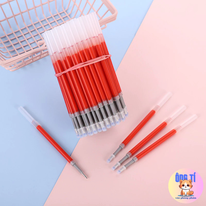 Combo 2 Bút gel bấm ba màu xanh/đỏ/đen ngòi 0.5mm