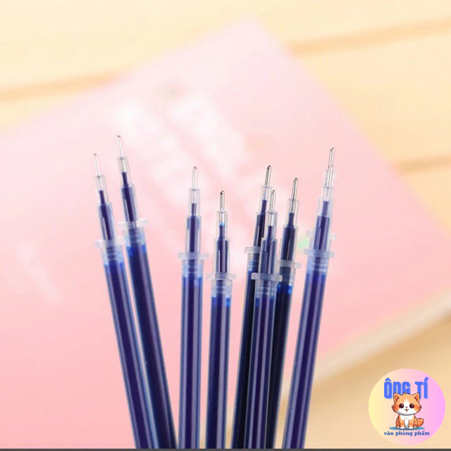 Combo 10 ruột bút gel thay thế, ngòi kim 0.5mm  xanh đỏ đen