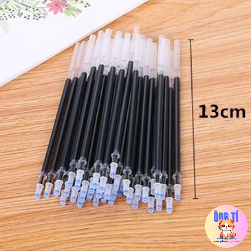 Combo 10 ruột bút gel thay thế, ngòi kim 0.5mm  xanh đỏ đen