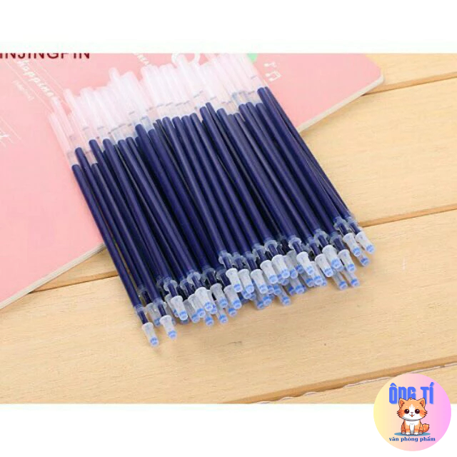 Combo 10 ruột bút gel thay thế, ngòi kim 0.5mm  xanh đỏ đen