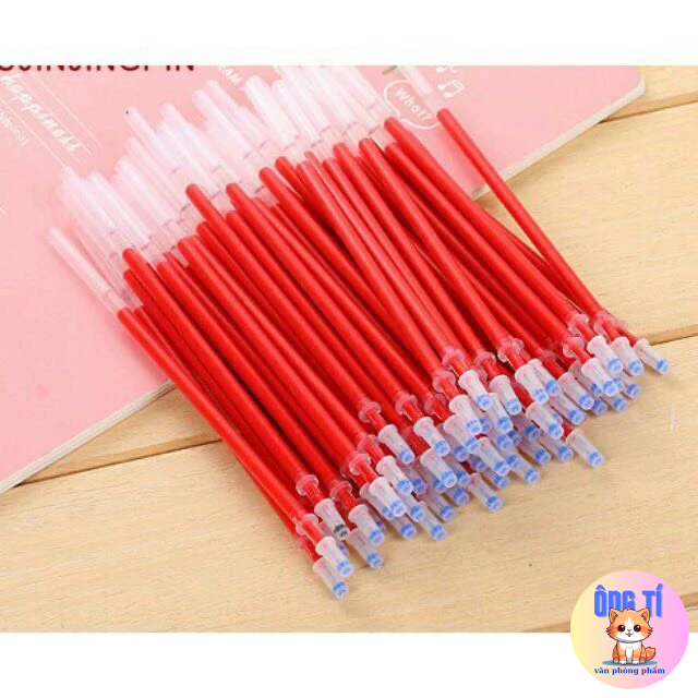 Combo 10 ruột bút gel thay thế, ngòi kim 0.5mm  xanh đỏ đen