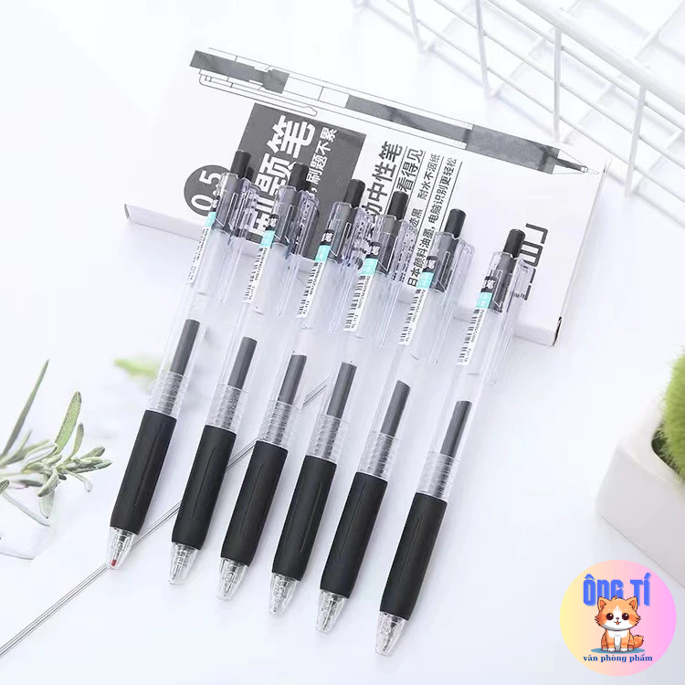 Bút gel bấm ngòi 0.5mm văn phòng phẩm