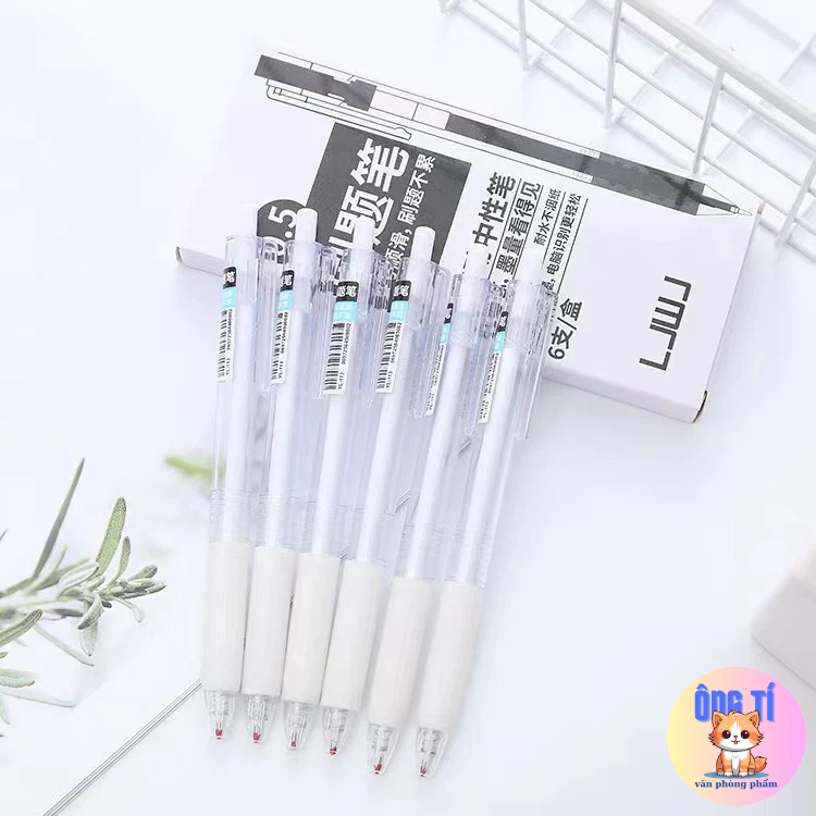 Bút gel bấm ngòi 0.5mm văn phòng phẩm