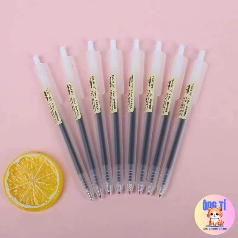 Combo 2 Bút gel bấm ba màu xanh/đỏ/đen ngòi 0.5mm