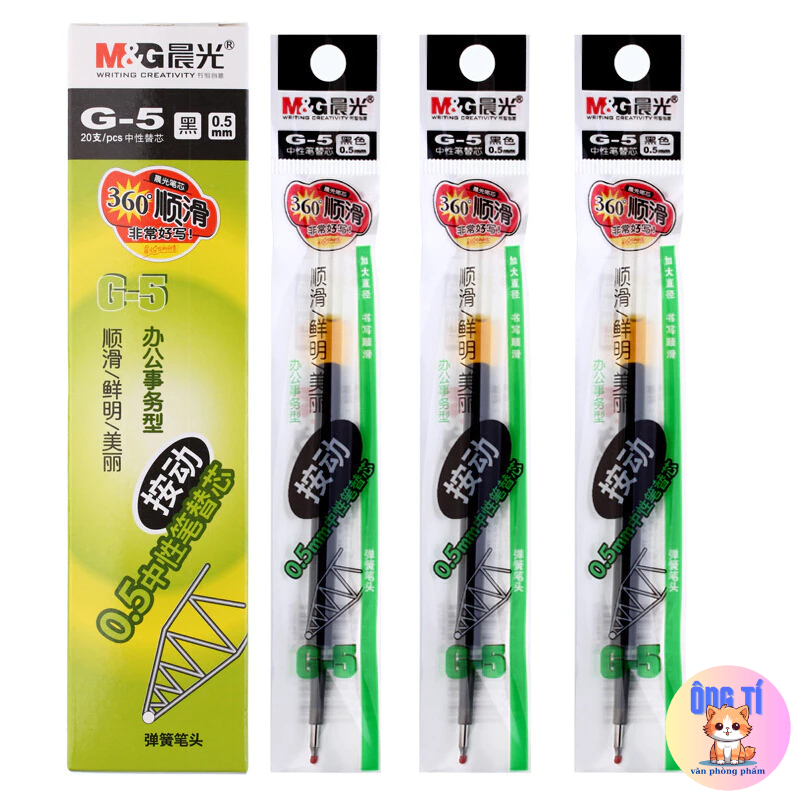 Bút mực gel MG ngòi 0.5mm ống mực lớn