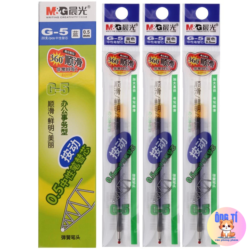 Bút mực gel MG ngòi 0.5mm ống mực lớn