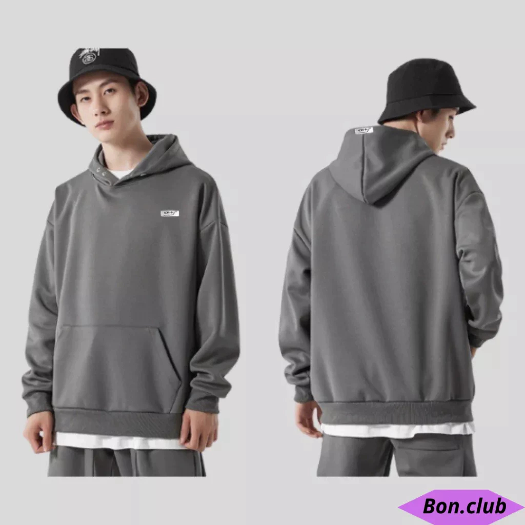 Áo Hoodie Nam Nữ Nỉ Ngoại Siêu Dầy UNISEX LOCABRAND Form Rộng Mũ To 2 Màu Đen Xám Phong Cách Hàn Quốc BON