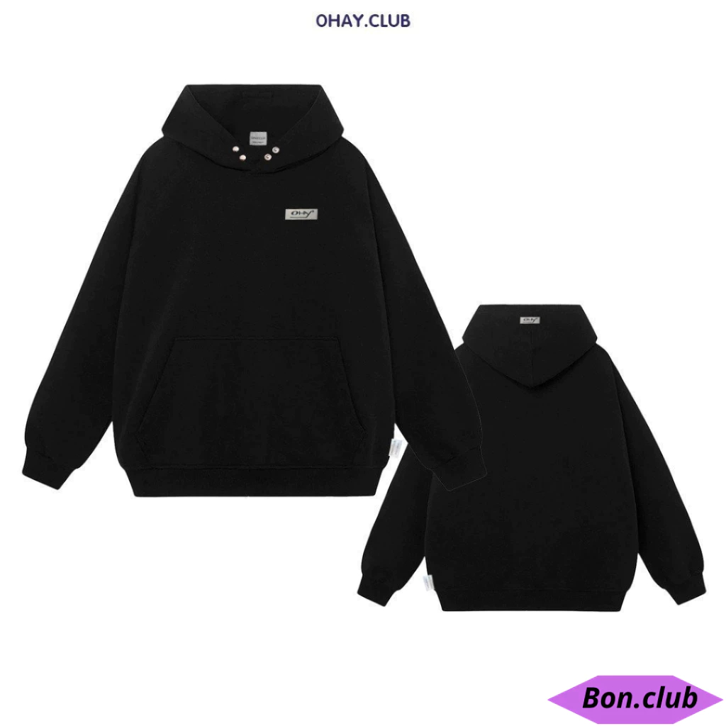 Áo Hoodie Nam Nữ Nỉ Ngoại Siêu Dầy UNISEX LOCABRAND Form Rộng Mũ To 2 Màu Đen Xám Phong Cách Hàn Quốc BON