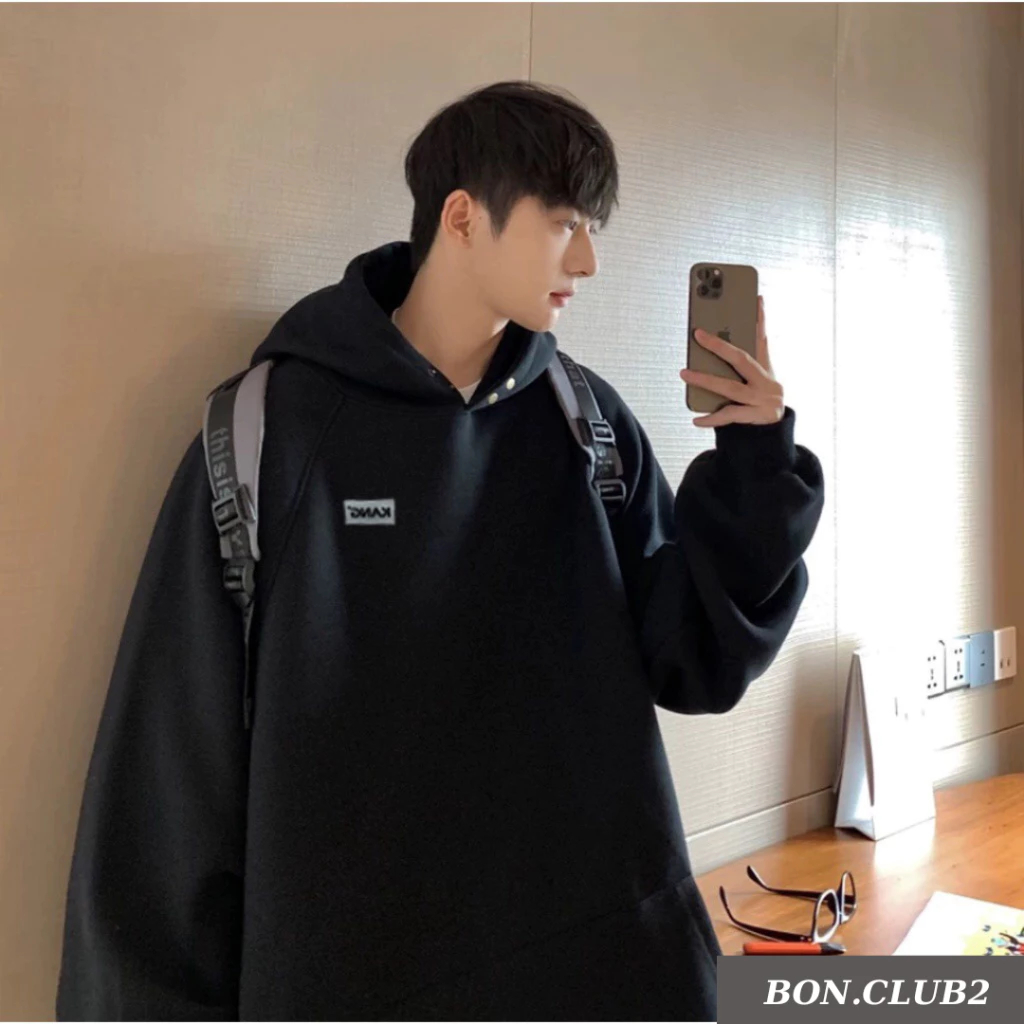 Áo Hoodie Nữ, Nam Form Rộng Mũ To Cúc Bấm Tay Phồng Unisex Oversize. Áo Khoác Nỉ Localbrand Kute Mác Cao Su Tem Lụa
