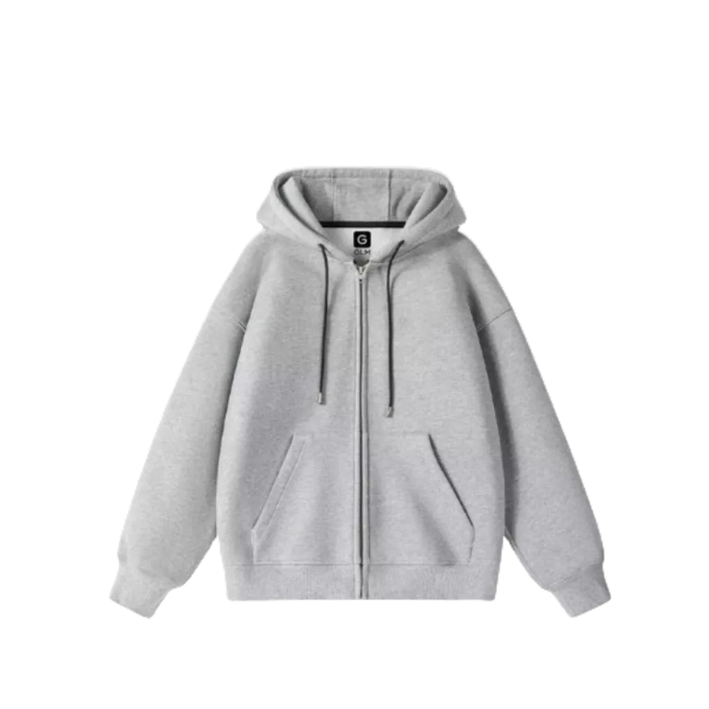 Áo khoác hoodie zip chất nỉ bông form rộng. Áo hoodie có khoá kéo phù hợp cho cả nam và nữ tem mác đầy đủ