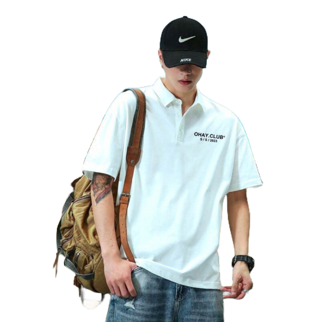 Áo Thun Nam, Nữ Form Rộng Tay Lỡ.  Áo Phông ODIN UNISEX Polo Local Brand Oversize Đen Trắng Chất Vải Cá Sấu