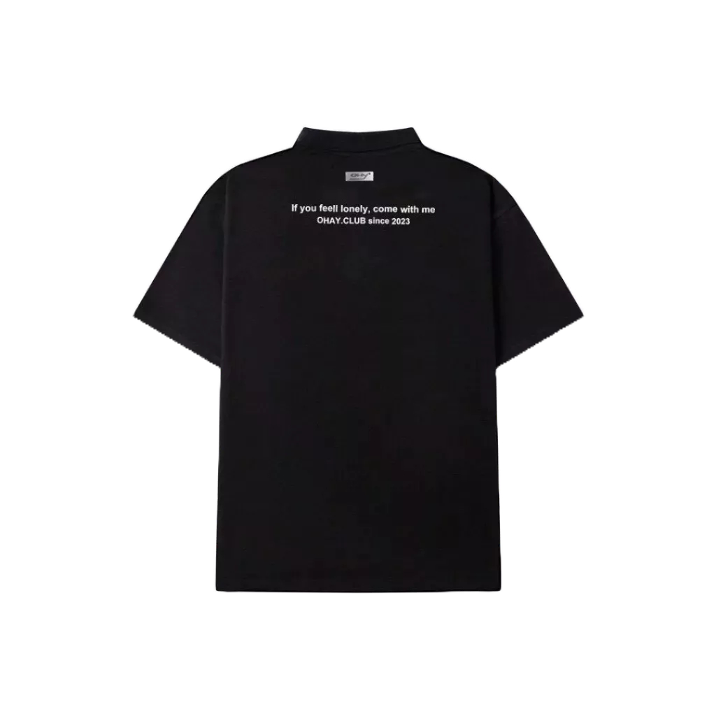 Áo Thun Nam, Nữ Form Rộng Tay Lỡ.  Áo Phông ODIN UNISEX Polo Local Brand Oversize Đen Trắng Chất Vải Cá Sấu