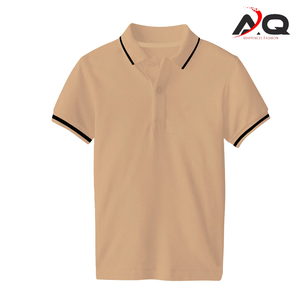 Áo thun Polo sọc Nam cổ bẻ basic cộc tay vải cotton cá sấu co dãn thấm hút mồ hôi tốt