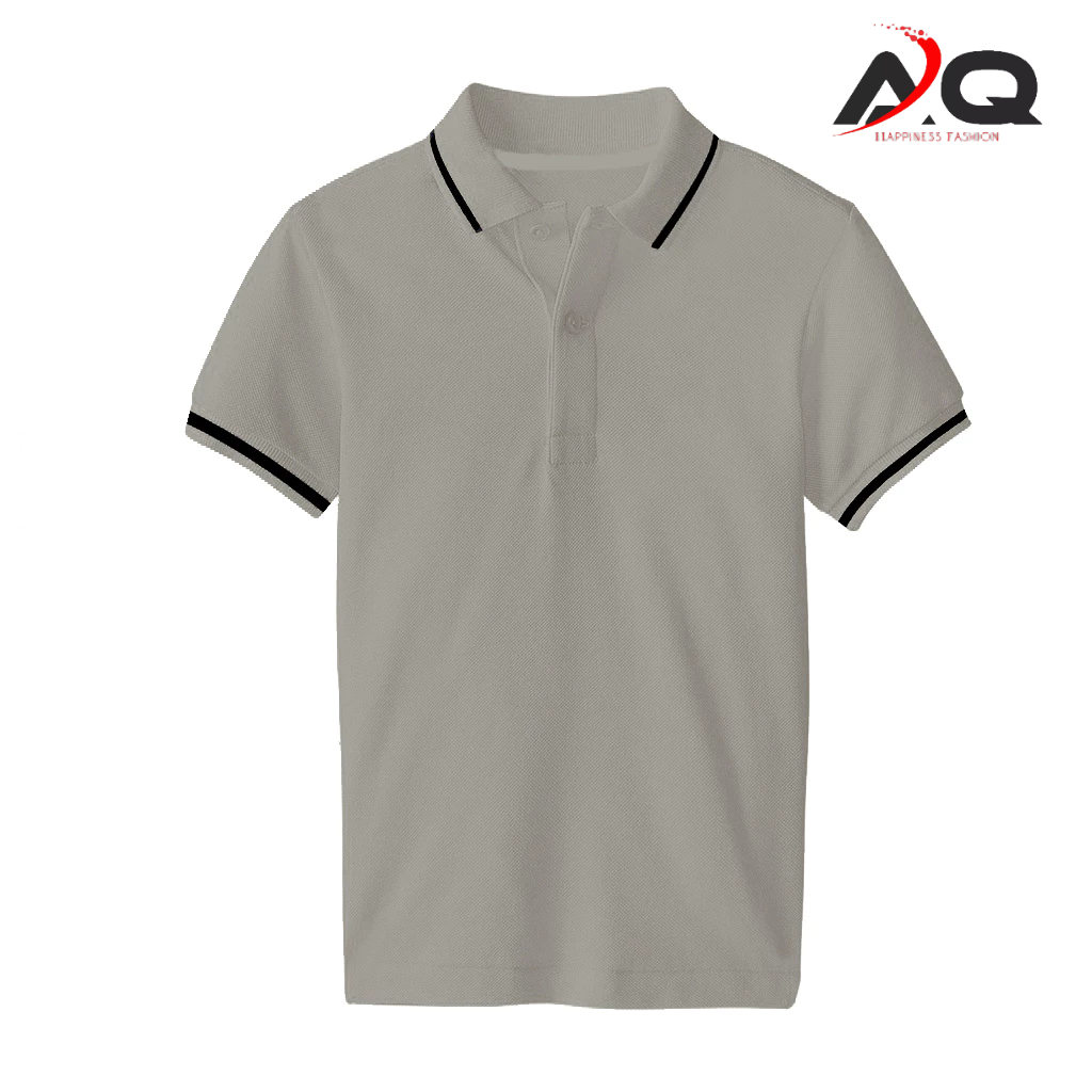 Áo thun Polo sọc Nam cổ bẻ basic cộc tay vải cotton cá sấu co dãn thấm hút mồ hôi tốt