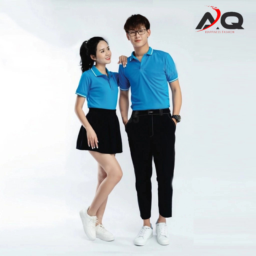 Áo thun Polo sọc Nam cổ bẻ basic cộc tay vải cotton cá sấu co dãn thấm hút mồ hôi tốt