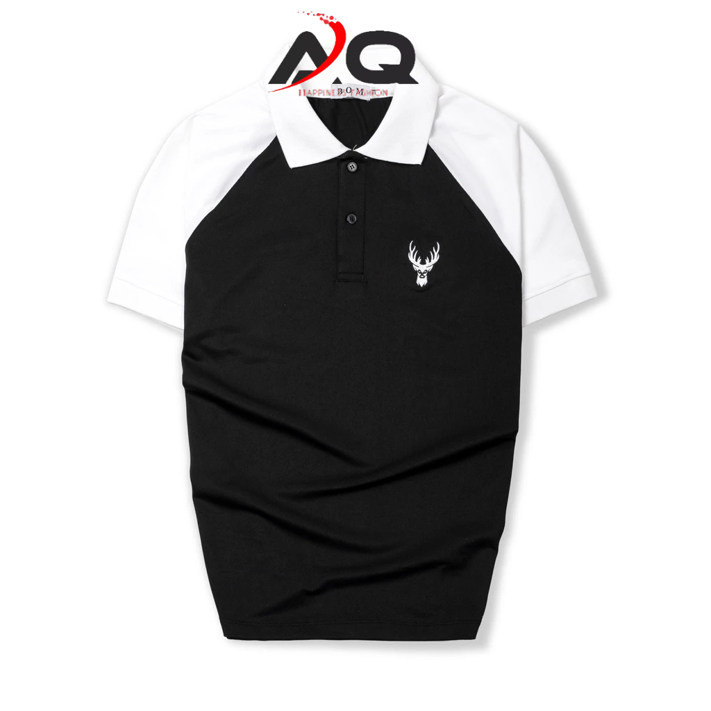 Áo thun Polo nam cá sấu chất cotton thêu sừng hưu cao cấp basic trắng đen