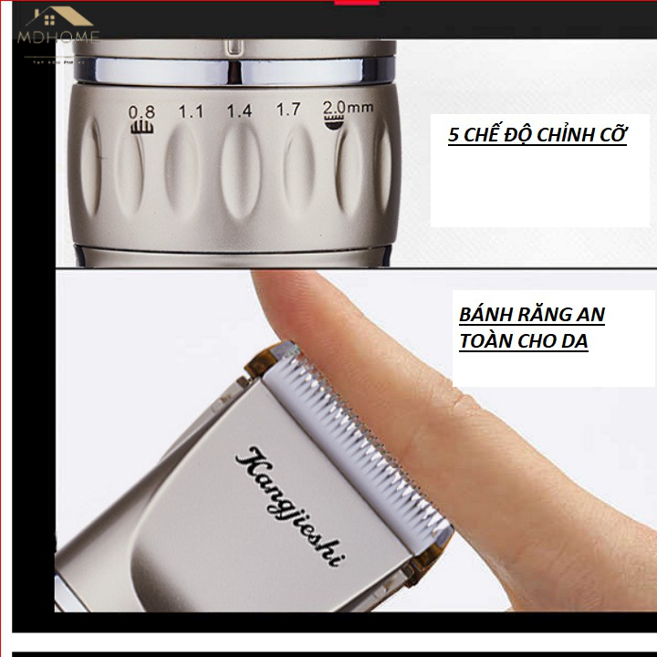 ❌Bán Lỗ❌Tông đơ cắt tóc Full phụ kiện cắt tóc chuyên nghiệp dùng cho gia đình Cho salon MD Home