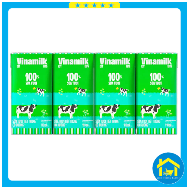 - Sữa Tươi Tiệt Trùng Có Đường Vinamilk 100%