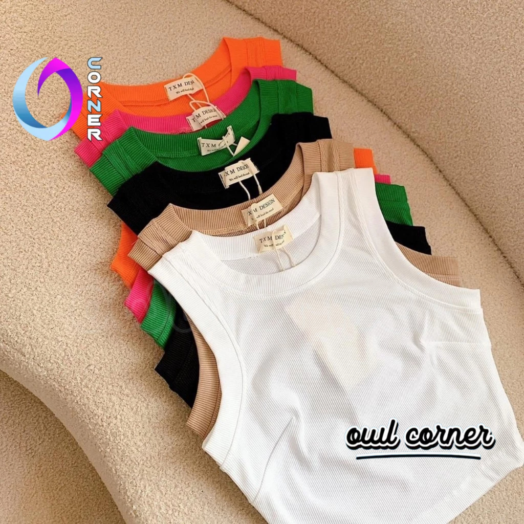 Áo Croptop Ôm Body BA LỖ BẢN TO Đẹp Sexy Nữ, Áo Thun Chất Cotton Kiểu Trơn Thời Trang Hàn Quốc OWL CORNER