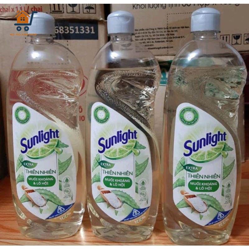 Set Tiết Kiệm - Combo 3 Chai Nước Rửa Chén Sunlight Thiên Nhiên 370ml - Có Bán Lẻ