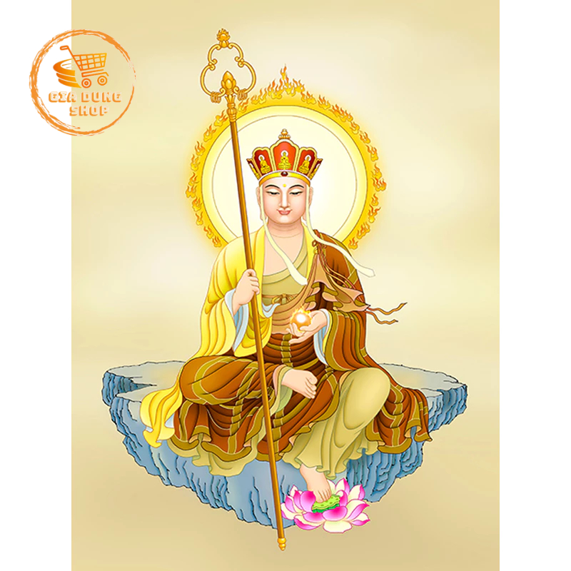 Thiền Tịnh H72 - Tranh Đính Đá 5D Tự Hoàn Thành Kích thước 40x30Cm - Tranh Đính Đá Hình Phật  - Tranh Gắn Đá DIY