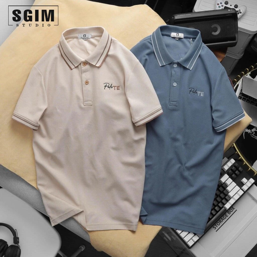 Áo polo TE Sgimstudio cao cấp, Thun cá sấu cotton lục giác mềm mát, co giãn 4 chiều  | Sgimstudio
