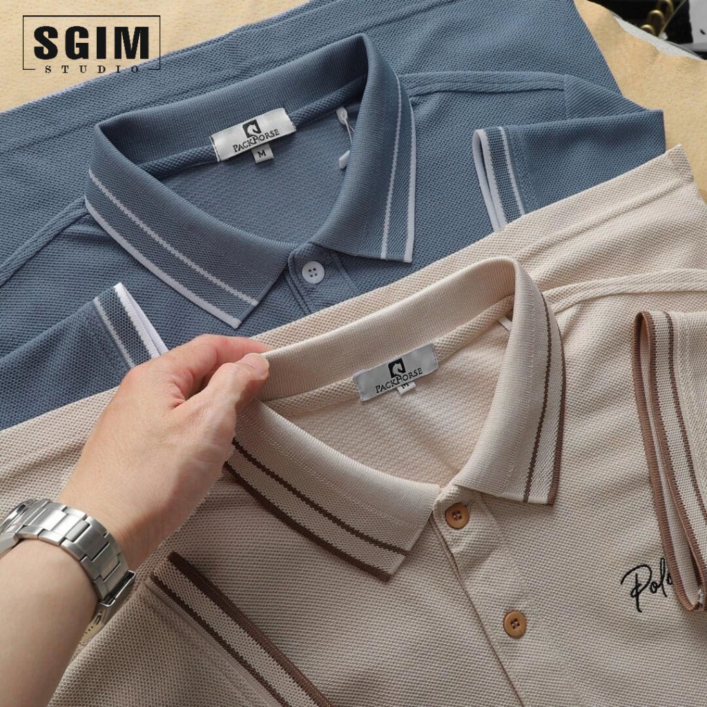 Áo polo TE Sgimstudio cao cấp, Thun cá sấu cotton lục giác mềm mát, co giãn 4 chiều  | Sgimstudio