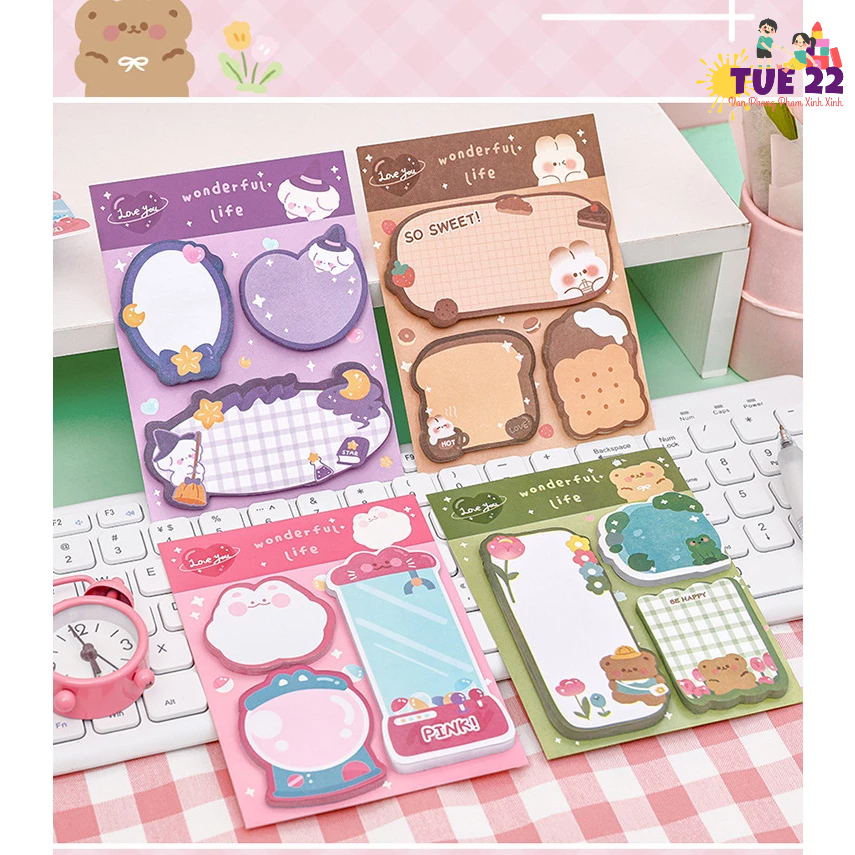 Giấy note  nhiều kiểu mẫu cute đáng yêu