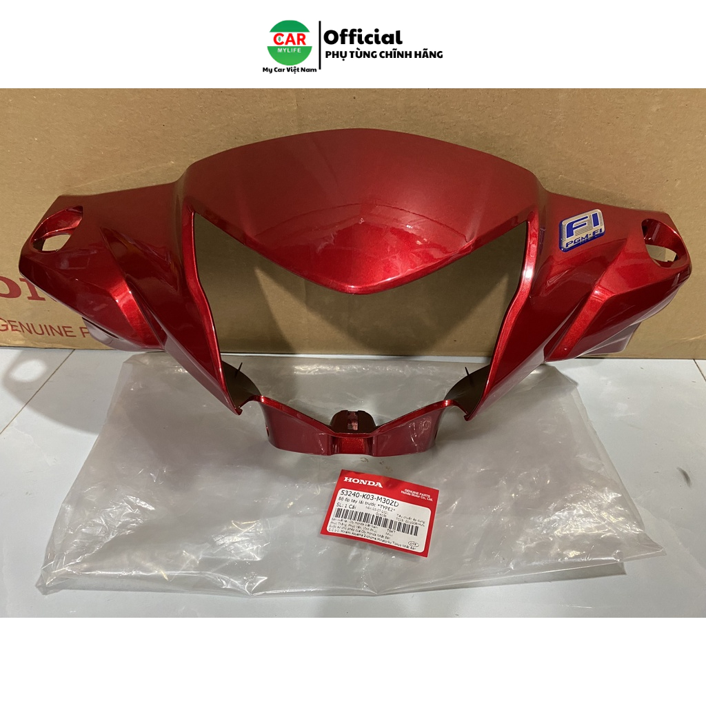 Bộ nắp trước tay lái - ốp trước HONDA WAVE RSX110 năm 2014 màu Đỏ (Phanh cơ). *R340* 53240K03M30ZD