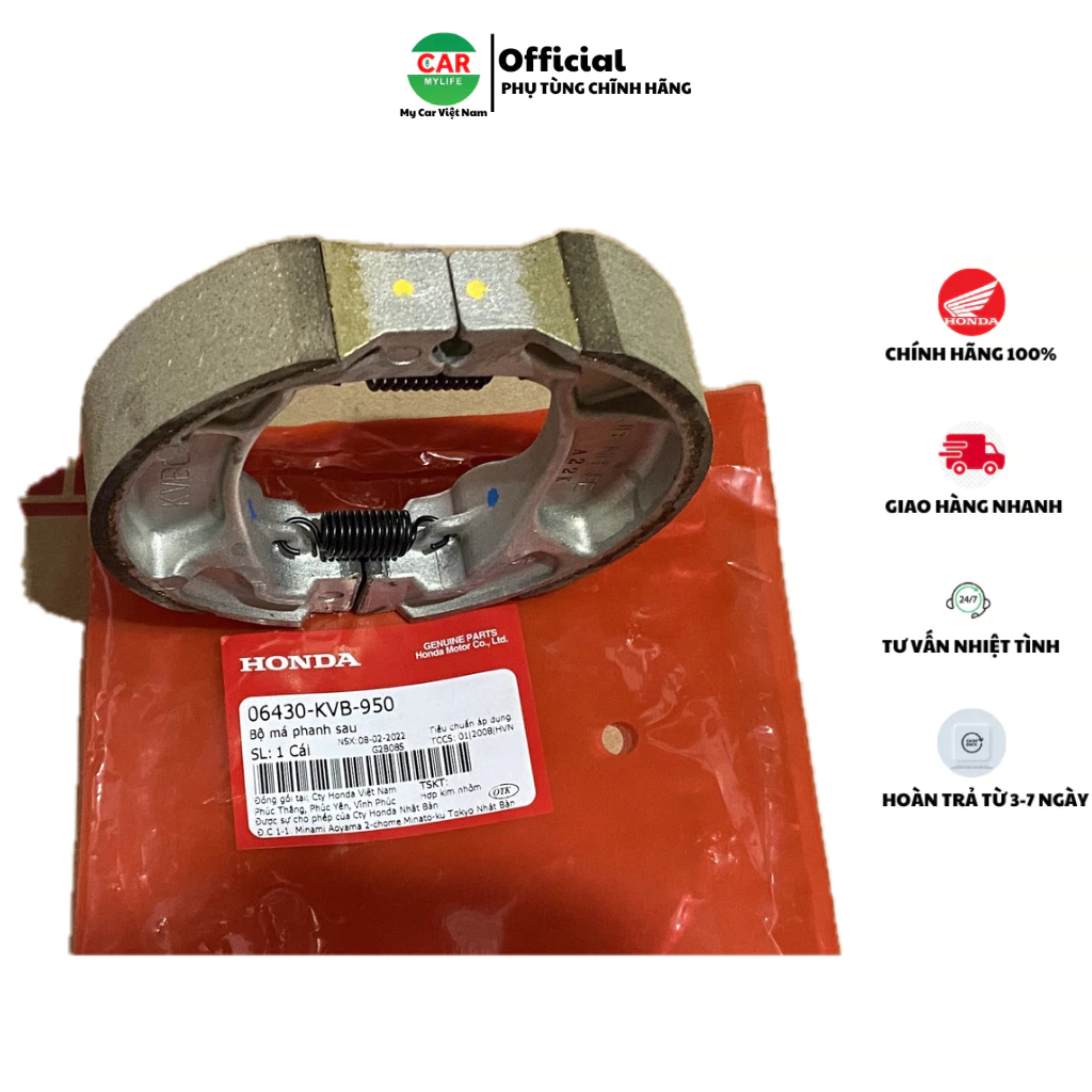 Má phanh sau  HONDA CLICK 110, AIR BLADE 110 - 125, LEAD 110, SCR, VISION, SH MODE