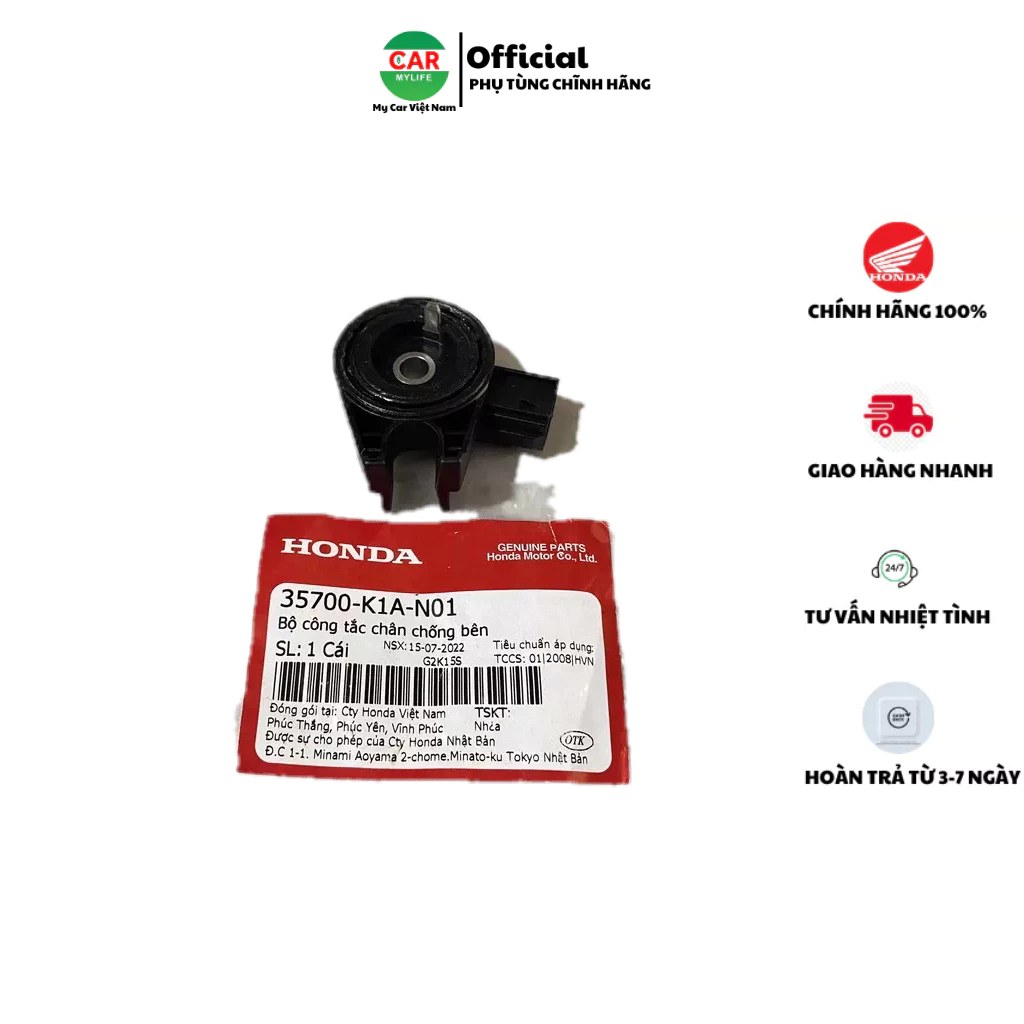 Bộ công tắc chân chống bên HONDA SH, SH MODE, VISION, LEAD125.