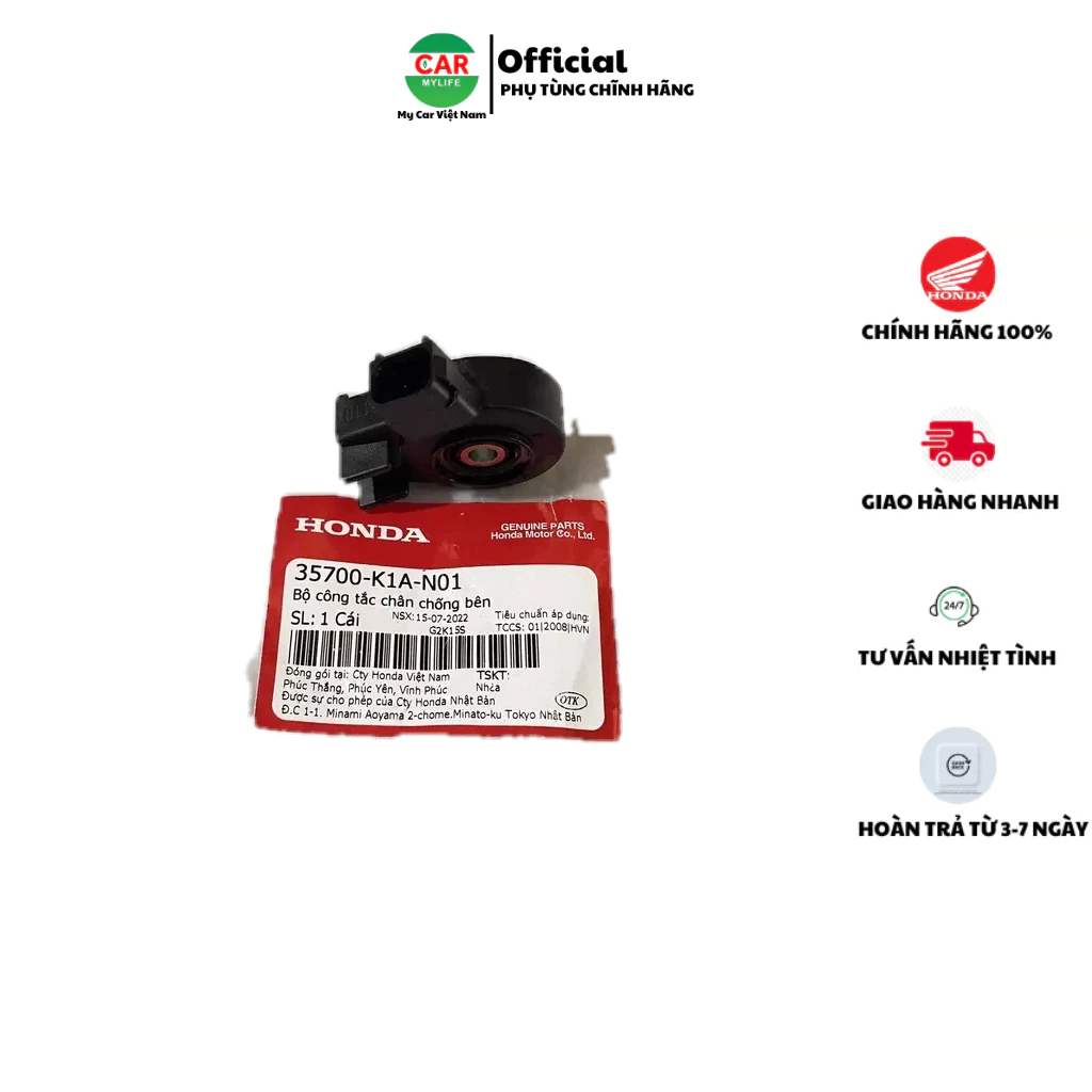 Bộ công tắc chân chống bên HONDA SH, SH MODE, VISION, LEAD125.