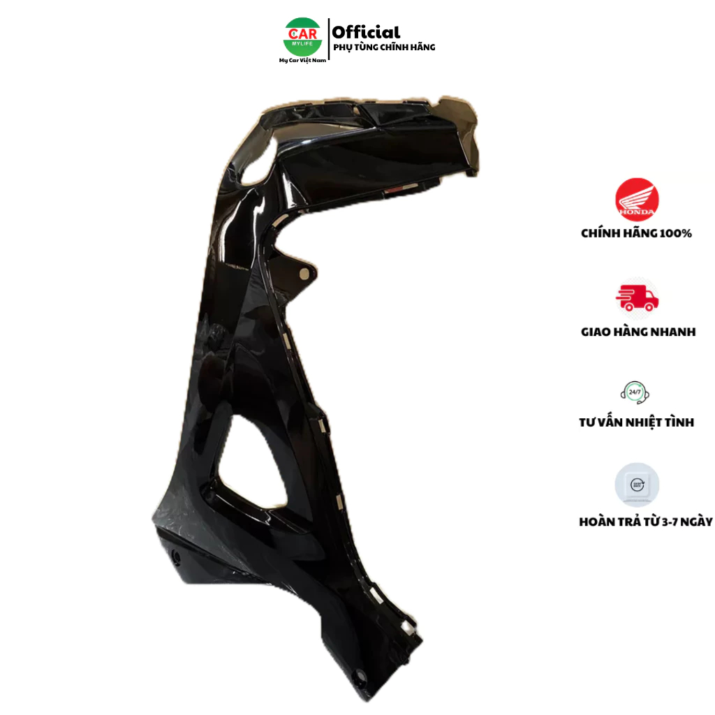 Ốp ống yếm trái - cánh yếm trong HONDA BLADE Số năm 2015-2018 màu Đen. *NHB25M* 64450K57V00ZC