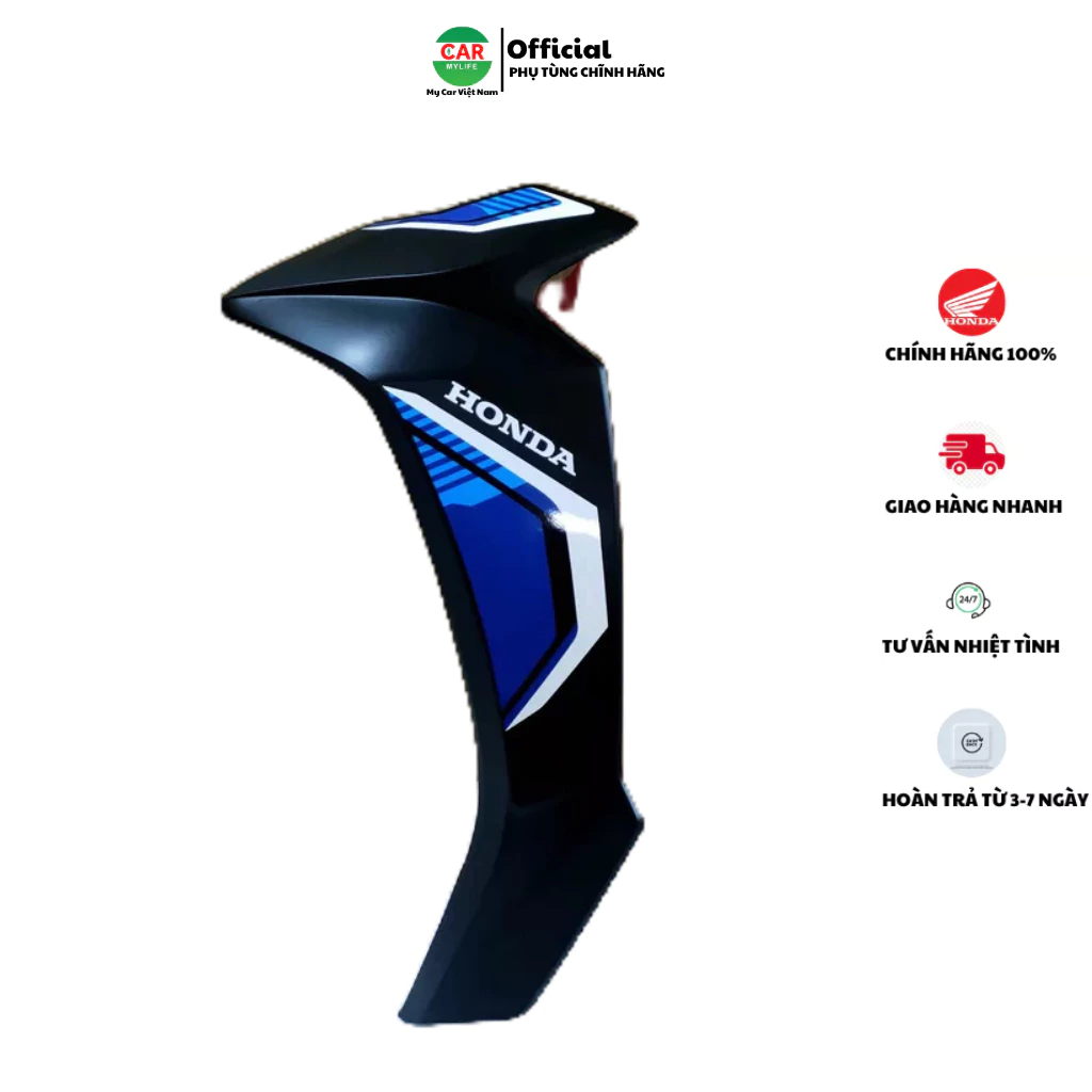 Cánh yếm bên trái - bửng yếm HONDA BLADE Số năm 2019 màu Xanh đen. *B189C* 64770K57A90ZA