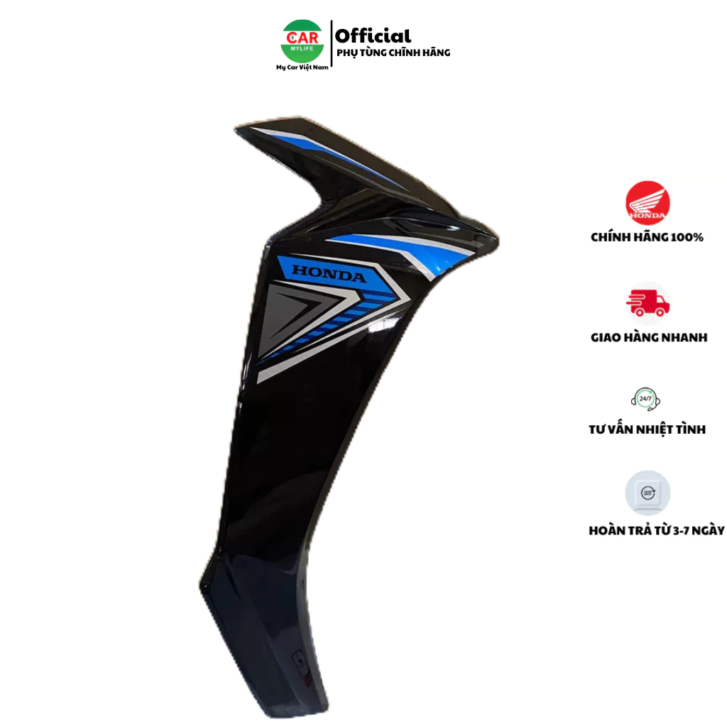 Cánh yếm bên phải - ốp trước phải HONDA BLADE Số năm 2019 màu Xanh. *B189C* 64750K57A70ZA