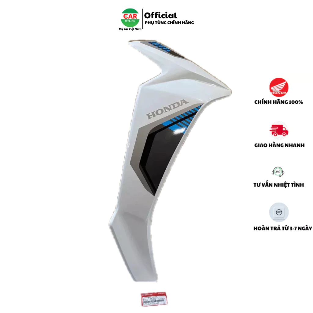 Cánh yếm bên phải - ốp trước phải HONDA BLADE Số năm 2019 màu Trắng. *NHB55P* 64750K57A90ZB