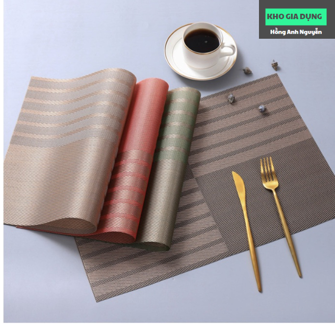 Tấm lót bàn ăn, tấm lót cách nhiệt PVC, không thấm nước dễ vệ sinh