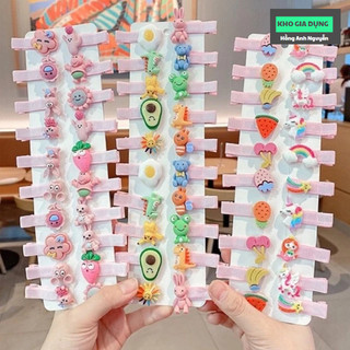 Set 10 kẹp tóc dễ thương, xinh xắn cho bé gái