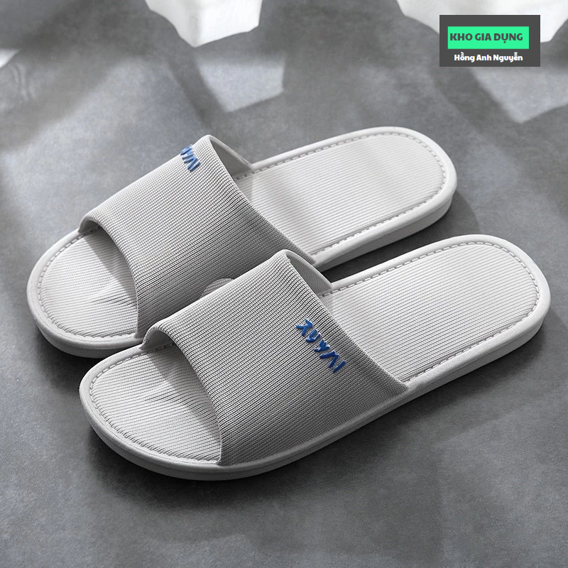 Dép mang trong nhà, văn phòng nam nữ, bằng cao su dẻo đúc nguyên khối mềm nhẹ, chống trơn