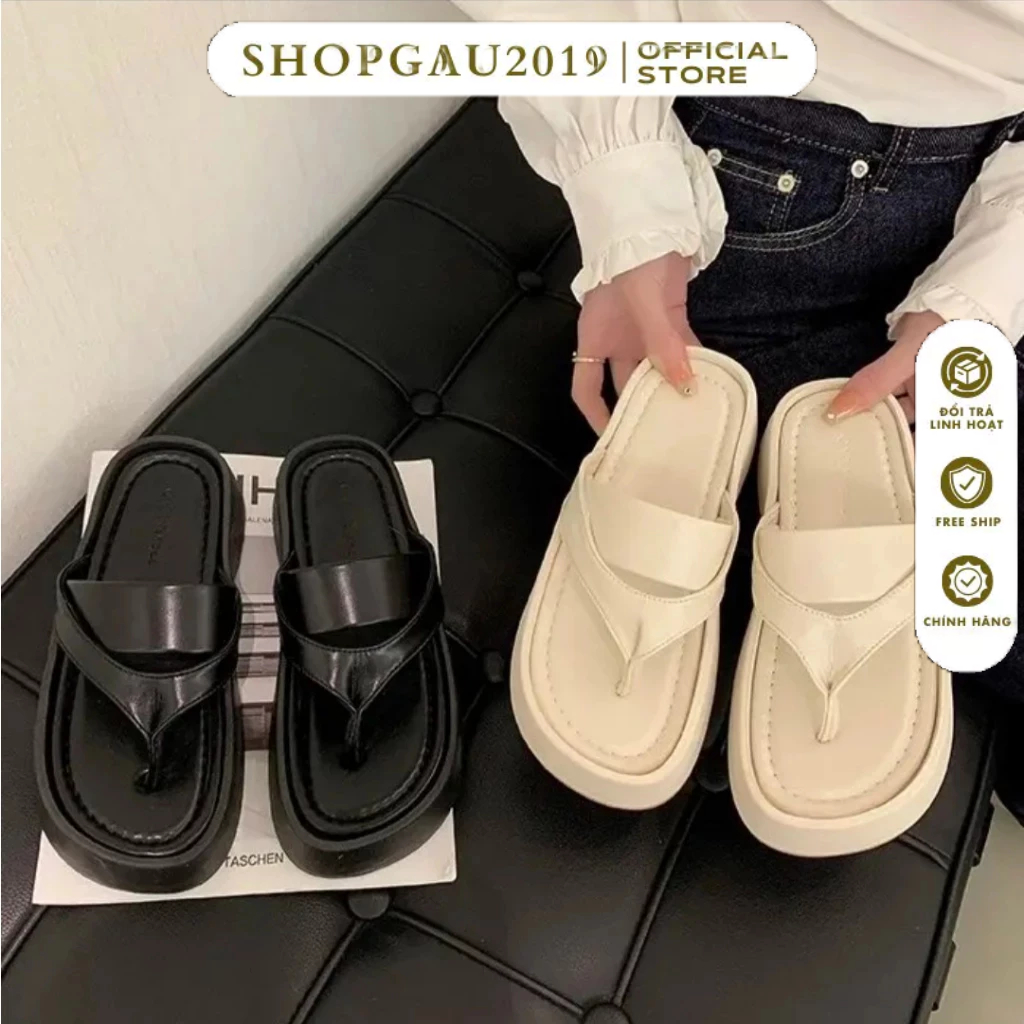 Dép xuồng kẹp ngón xỏ ngón đế cao 3p - Lấy tăng lên 1 size vì form nhỏ